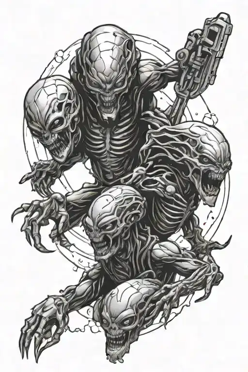 Aliens Fight Humans Space