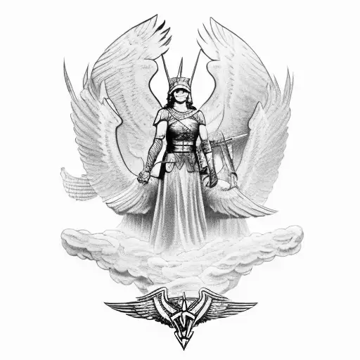 Valkyrie Guiding A Fallen Soldier To Valhalla