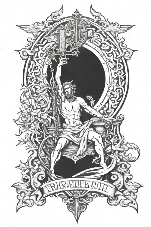 Christian Realism Style Tattoo Triumphent