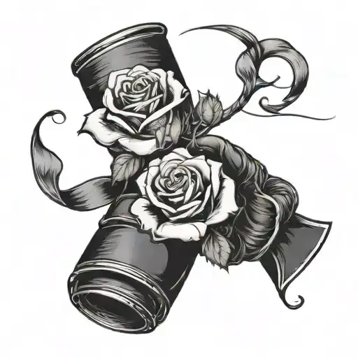A Boxing Glove Intertwined With A Blooming Rose