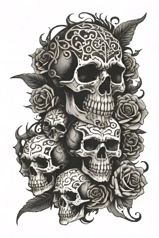 Black Fog With Skulls Surrounded