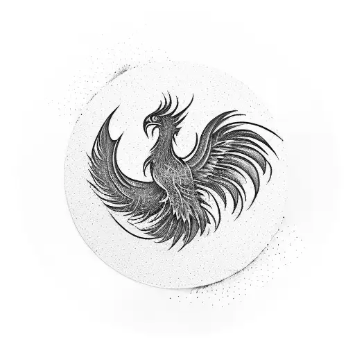 A Phoenix Rising From A Vinyl Record Player
