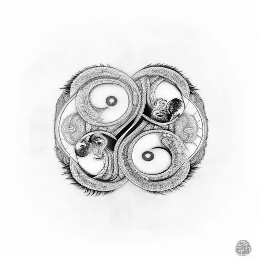 Monkey And Alien As Yin Yang