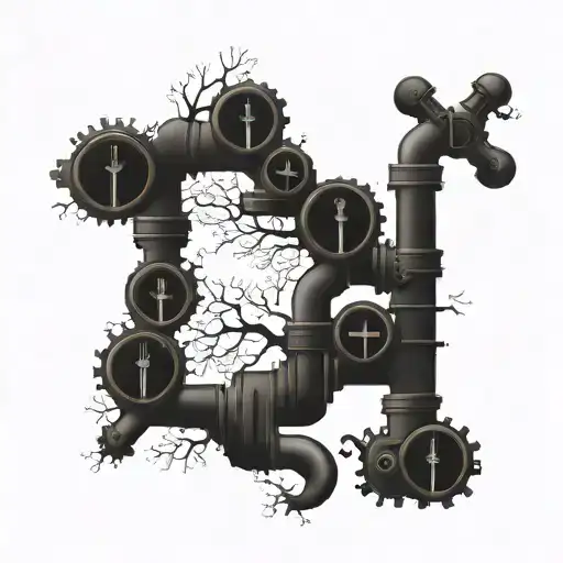 A Family Tree Intertwined With Intricate Gas Pipes And Valves