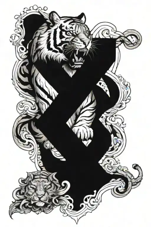 Tiger And God Symbol In Alchemy