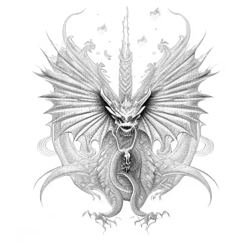 A Dragon With Wings Made Of Crystalskin