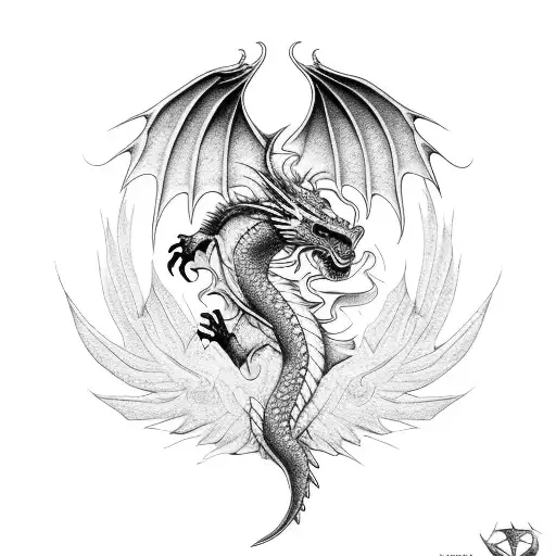 A Dragon With Wings Made Of Crystalskin