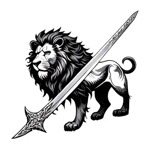 Lion With Sword