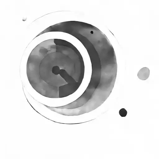 A Green Circle On A Black Background