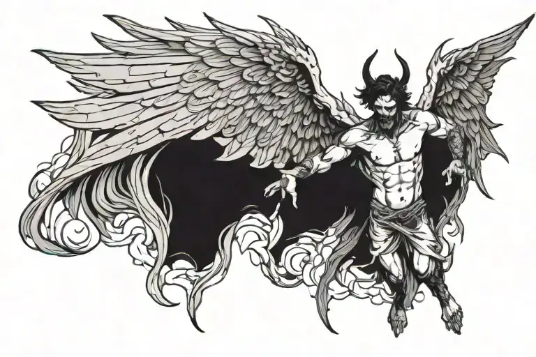 Lucifer The Fallen Angel Falling