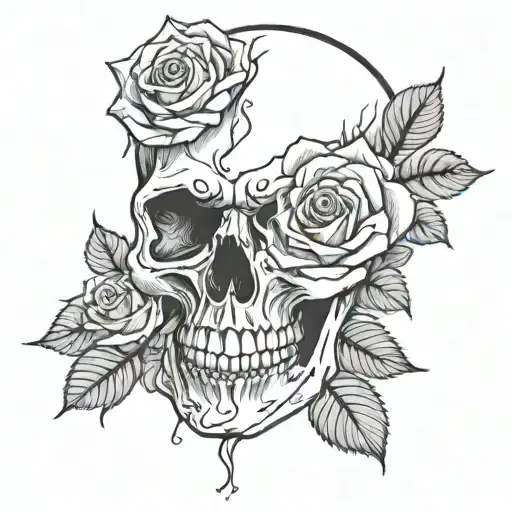 Skull And Rose