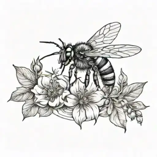 A Bee With An Ant And A Hummingbird In Circle