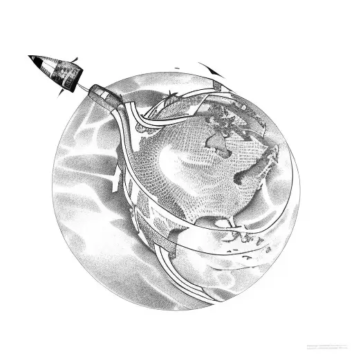 Electric Eel Wrapped Around A Globe