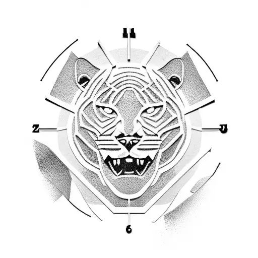 A Majestic Panther With Intricate Clock Gears Integrated Into Its Fur