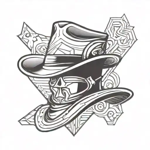 Diamond Icon And Fedora Hat