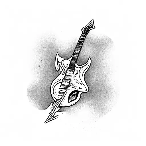 Grim Reaper Playing An Electric Guitar