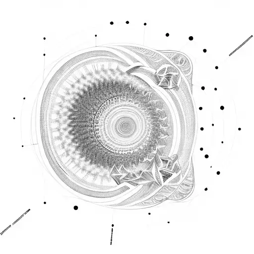 A Geometric Spiral Made Up Of Psychedelic Patterns Inspired By Electronic Music