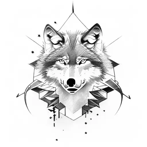 Wolf With Sword Through Head