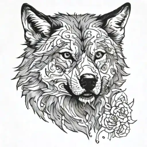 A Wolf With A Wounded Left Eye
