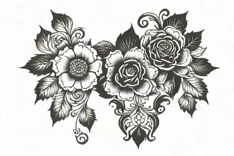 Collarbone Tattoo Design