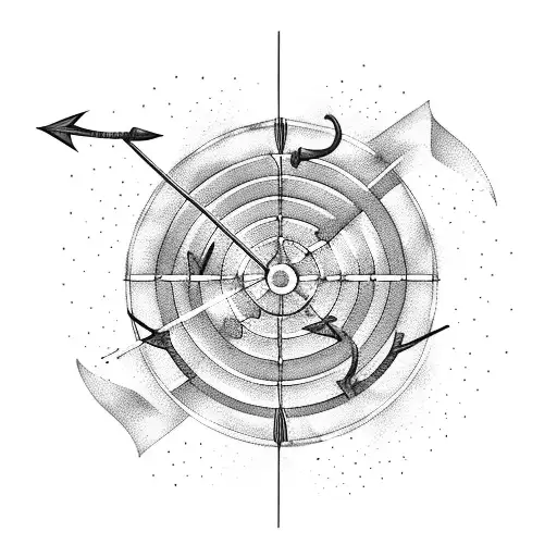 Just A Archery Arrow With Lighting Coming From The Tip