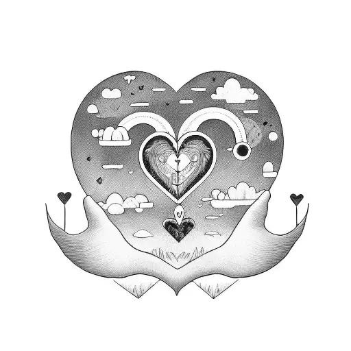 Heart With Moon Shining Above It Based On Mitski Song My Love Mine All Mine