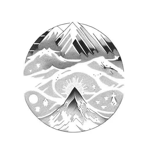 A Majestic Mountain Range Rising From The Depths Of The Ocean