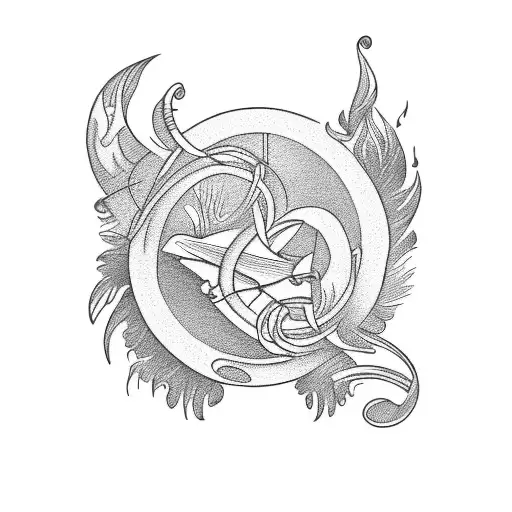 Paradise Word With Line Band Around Arm