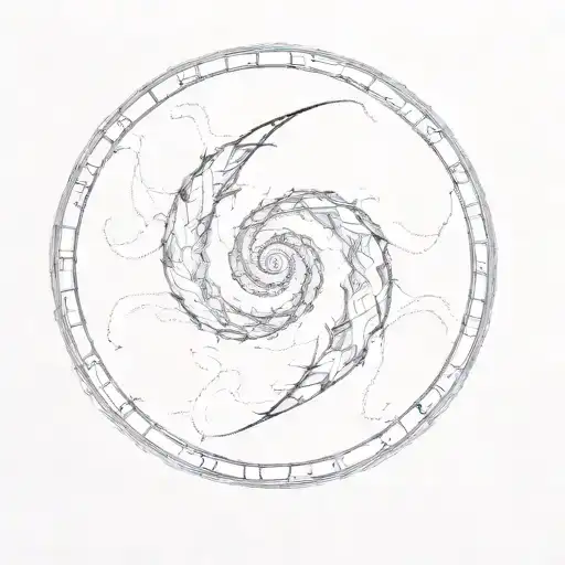A Circle With A Spiral On It