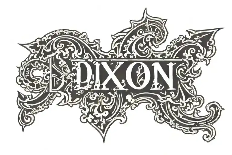 The Word Dixon In Bold Letter