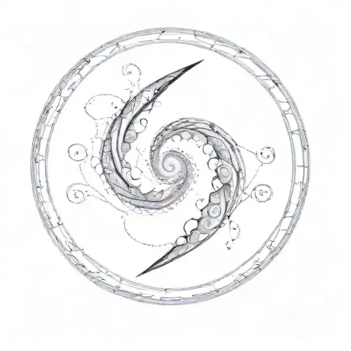 A Circle With A Spiral On It