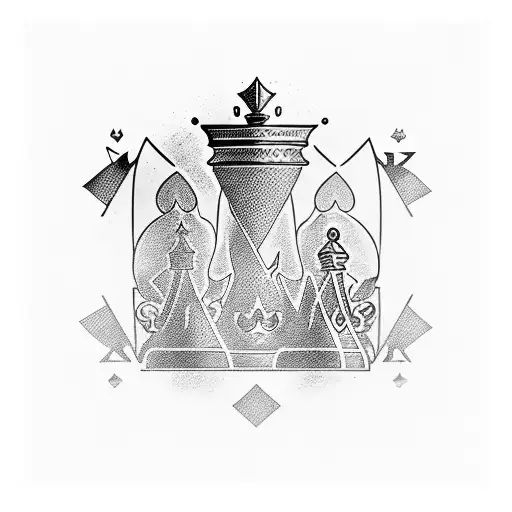 8 Ball Ace Of Spades And Chess King And Queen