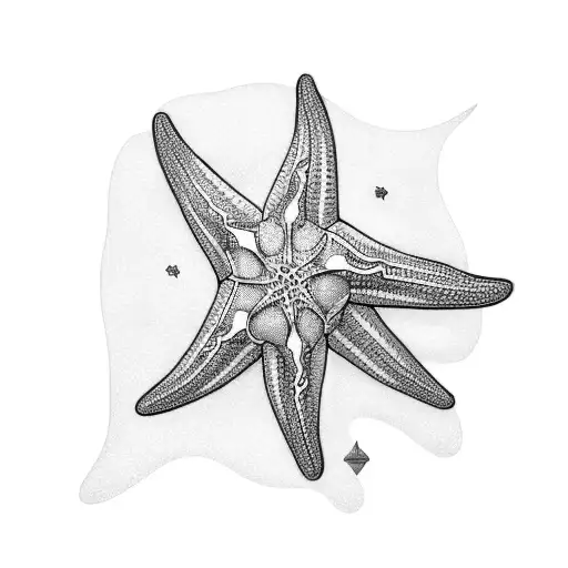 Starfish And Wales In Flat Line