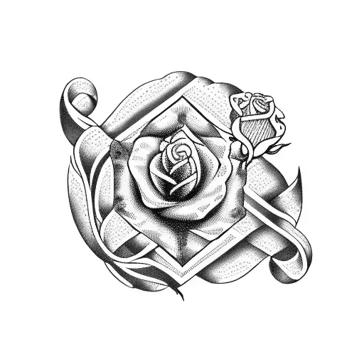 Manx Flag With Yorkshire Rose