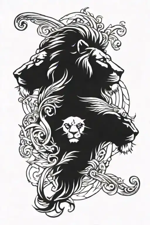 Religious With Lion Head Emerging