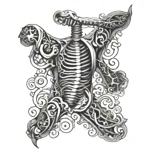 Letter J Rib Cage