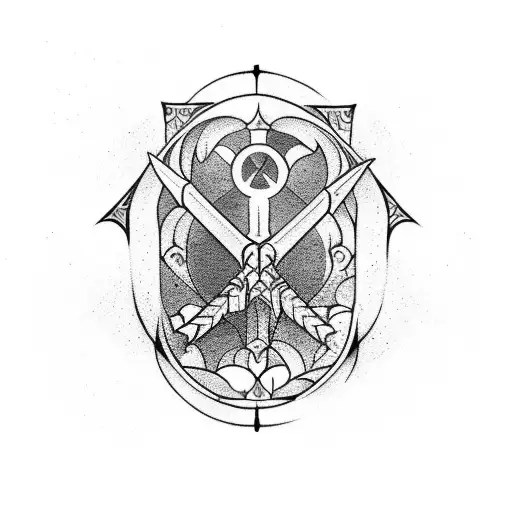 Gothic Cathedral Stained Glass Inspired Alchemical Symbols