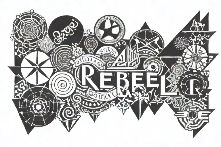 Word Rebel Themed Collage