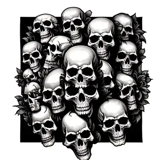 Lots Of Skulls Arm Sleeve