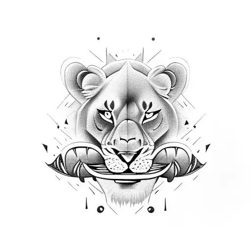 A Fierce Lioness Running With A Football In Her Mouth