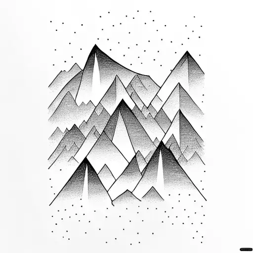 A Majestic Mountain Range Surrounded By Constellations