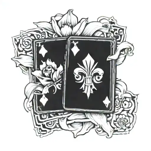 King Playing Card With Daffodil Flower Coming Out Of One Corner