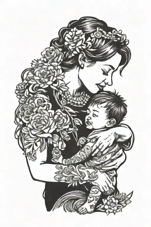 A Mom With His Child