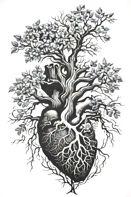 Coast Live Oak Tree With Roots That Form An Anatomical Heart