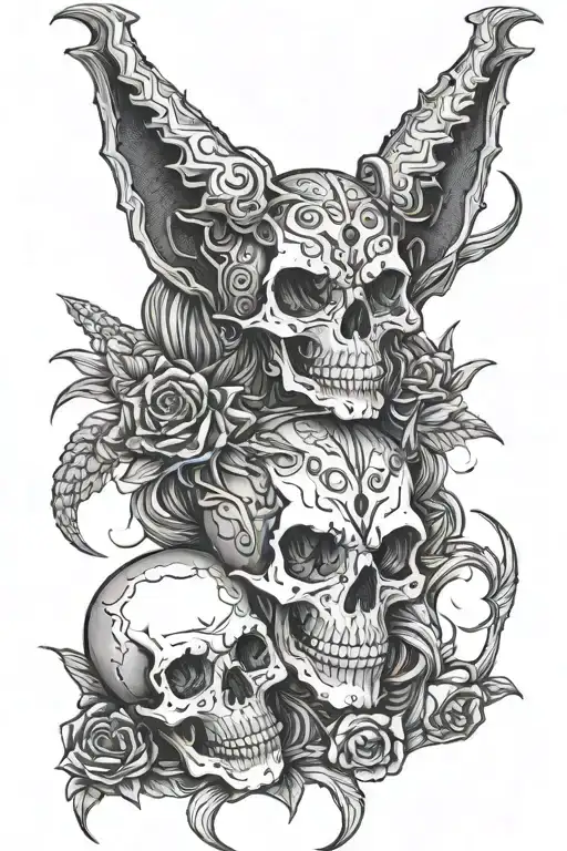 Skull And Demon Girl