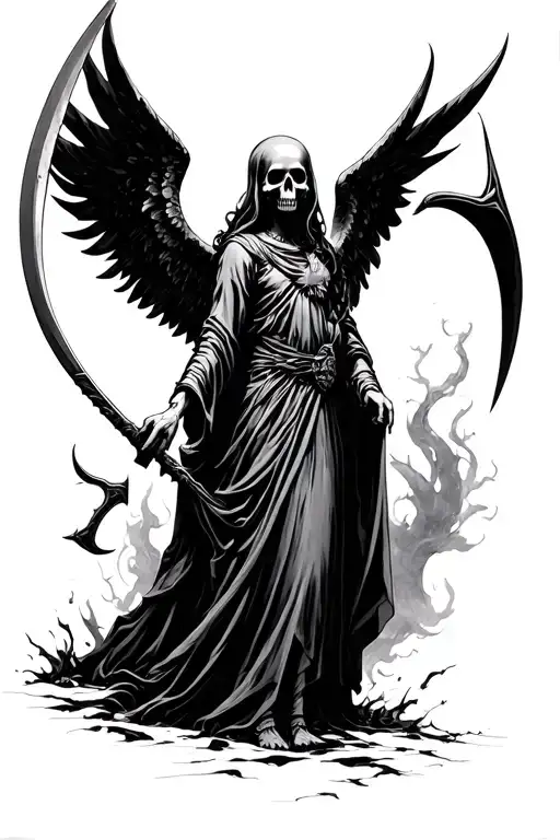 Angel Of Death With A Scythe
