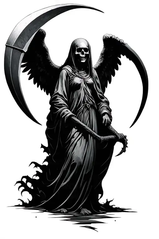 Angel Of Death With A Scythe