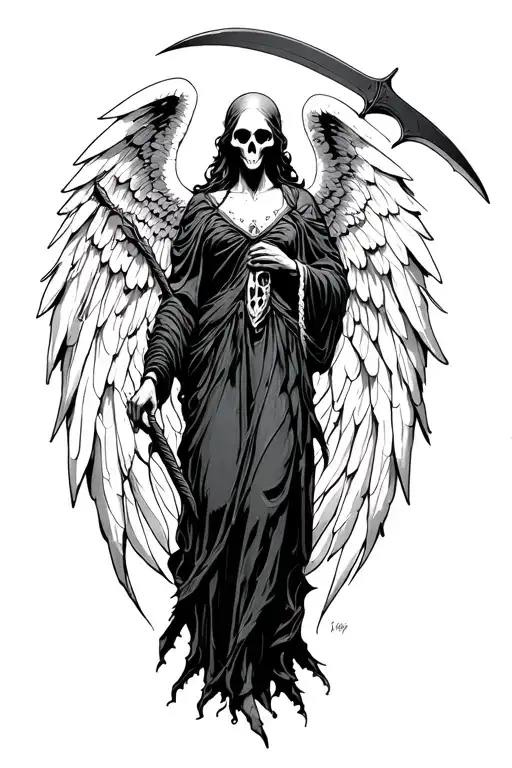 Angel Of Death With A Scythe