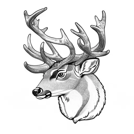 Deer Antlers Around The Knee