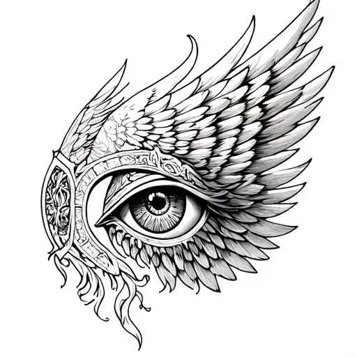 Biblical Angel Wings Helm's Eye God Of